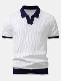 Ascot Poloshirt met Contrasterende Kraag