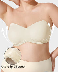 Ondersteunende Antislip Bandeau Beha met Afneembare Bandjes