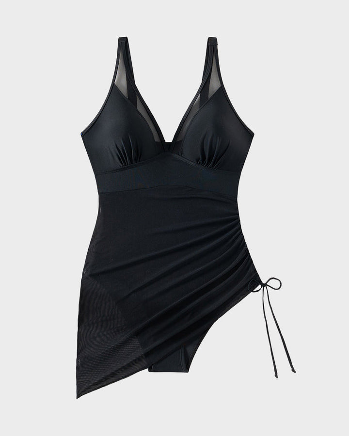 Afslankende Mesh Doorzichtige Sarong Wikkel Badpak