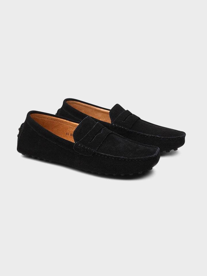 Capri suède instapschoenen met bootstijl