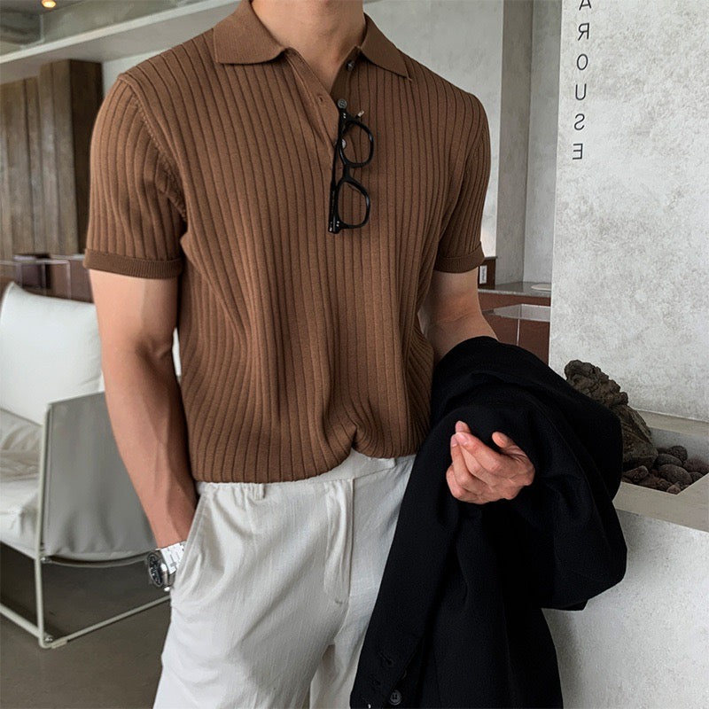 Arezzo Polo Shirt van geribd katoen