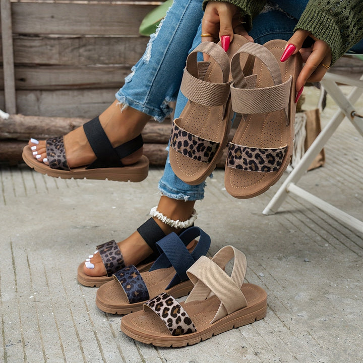 Leopardriem Comfortabele Sandalen