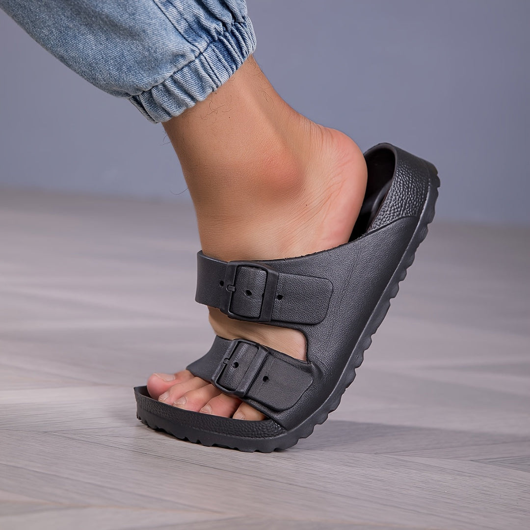 Mono Buckle Comfort Sandalen