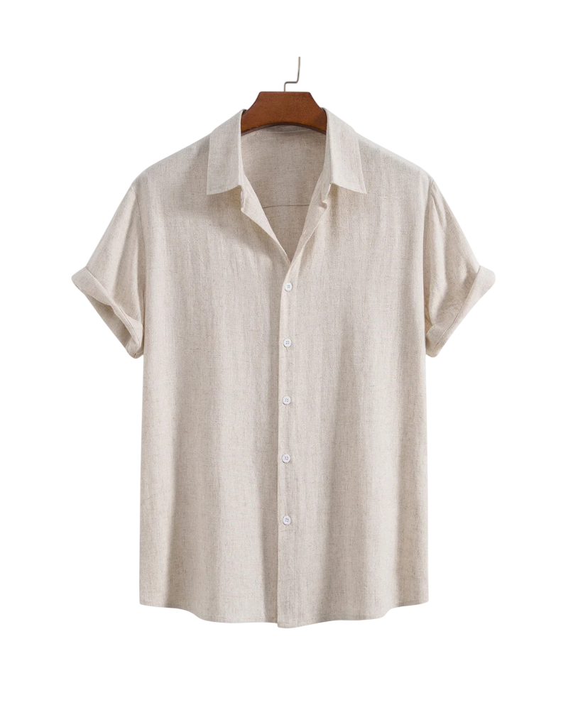 Capri Overhemd met Camp Collar van Katoen met Structuur