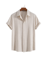 Capri Overhemd met Camp Collar van Katoen met Structuur
