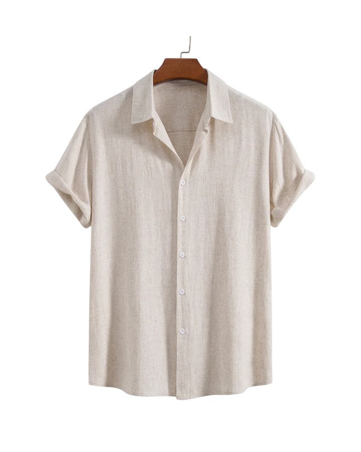 Capri Overhemd met Camp Collar van Katoen met Structuur