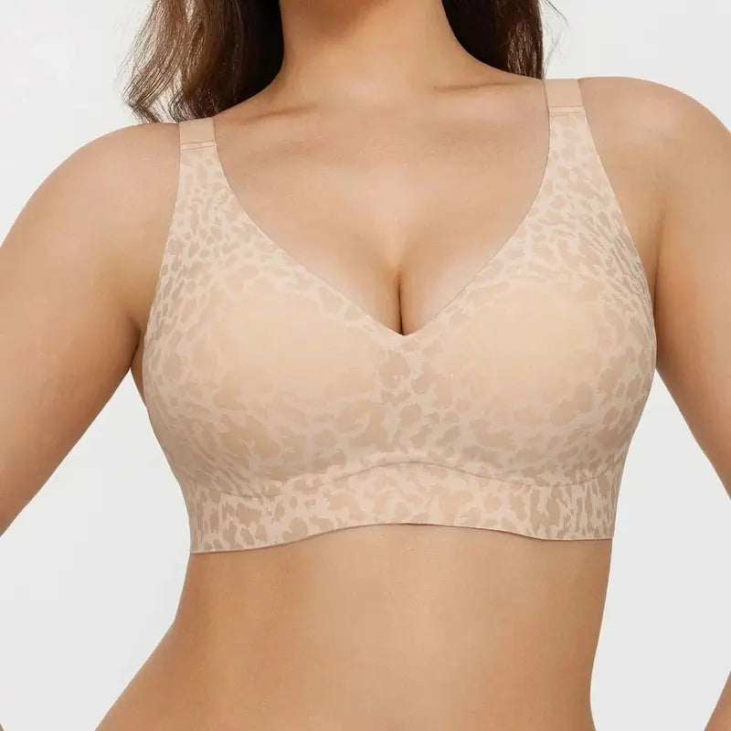 Draadloze luipaard V-hals contourbeha