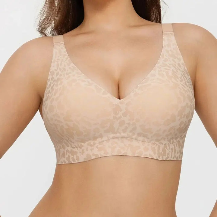 Draadloze luipaard V-hals contourbeha