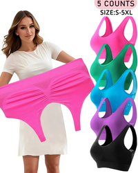 ?Grote Maten tot 5XL ?Ademende Draadloze Holle Bh voor Volle Figuren (5 Stuks)
