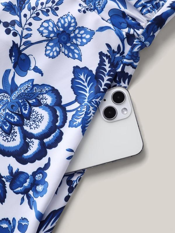 Boho zwemjurk met buikcontrole en zakken