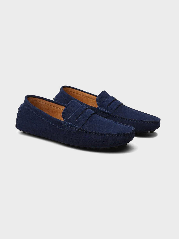 Capri suède instapschoenen met bootstijl