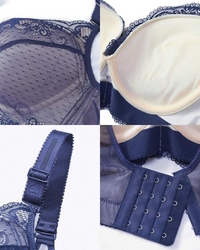 Comfortabele bloemen gewatteerde push-up beha&