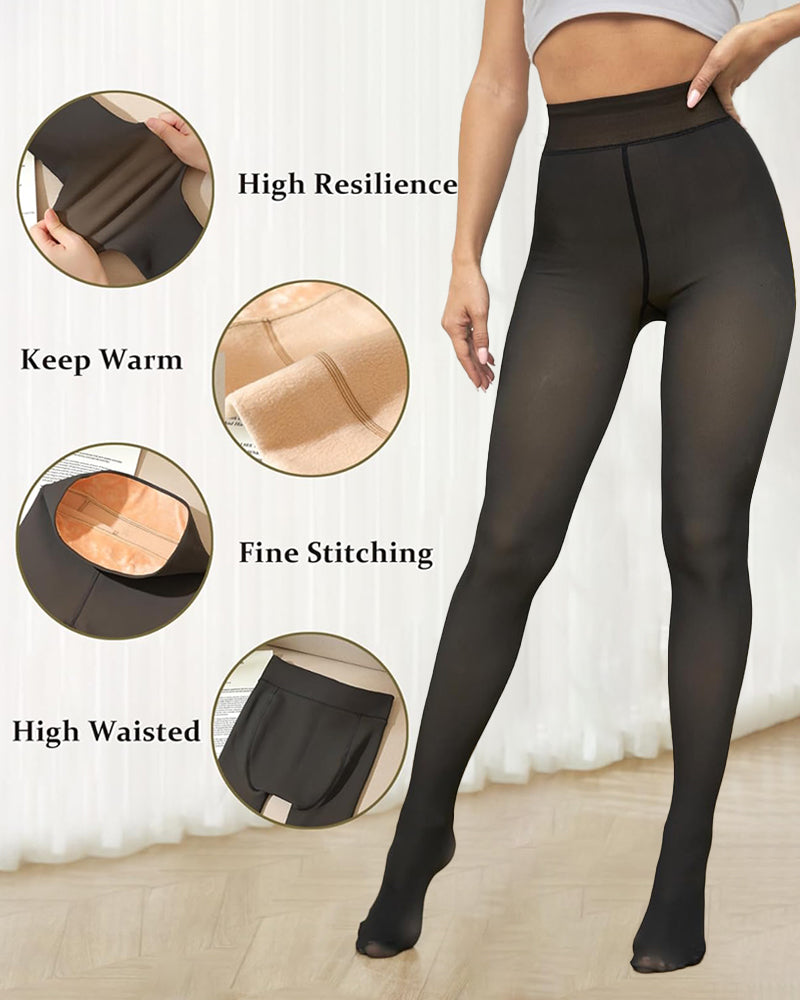 Alleen Vandaag🎯 Transparante Fleece Gevoerde Panty