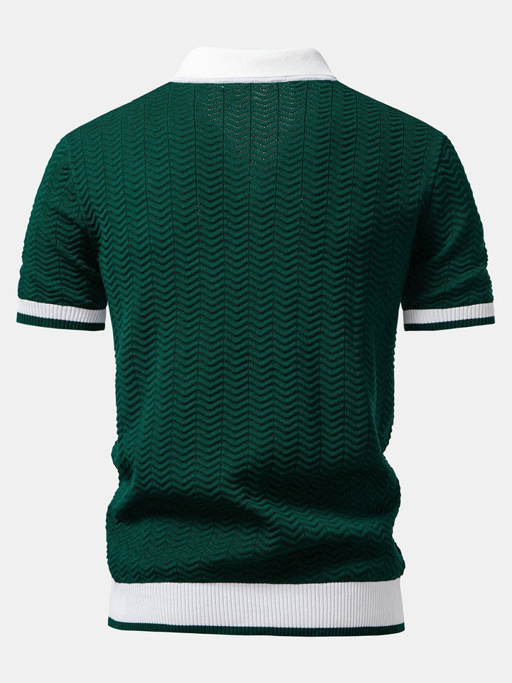 Ascot Poloshirt met Contrasterende Kraag