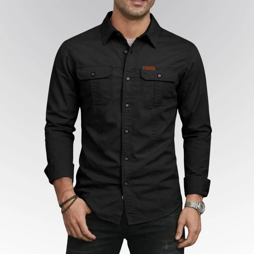 Men's Versatile Long Sleeve Work Shirt