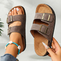 Bren Dual Buckle Comfort Sandalen