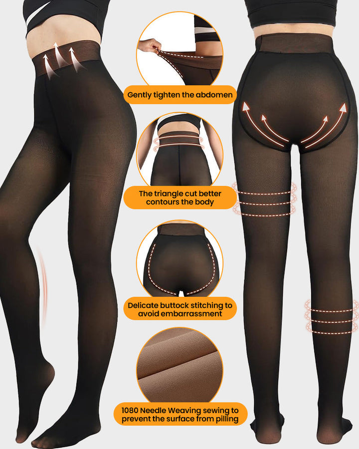 Alleen Vandaag🎯 Transparante Fleece Gevoerde Panty