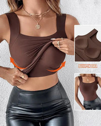U-Hals Ingebouwde BH Corrigerende Tanktop