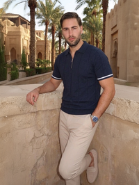 Antibes Halve Rits Polobroek Set