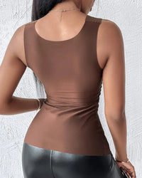 U-Hals Ingebouwde BH Corrigerende Tanktop