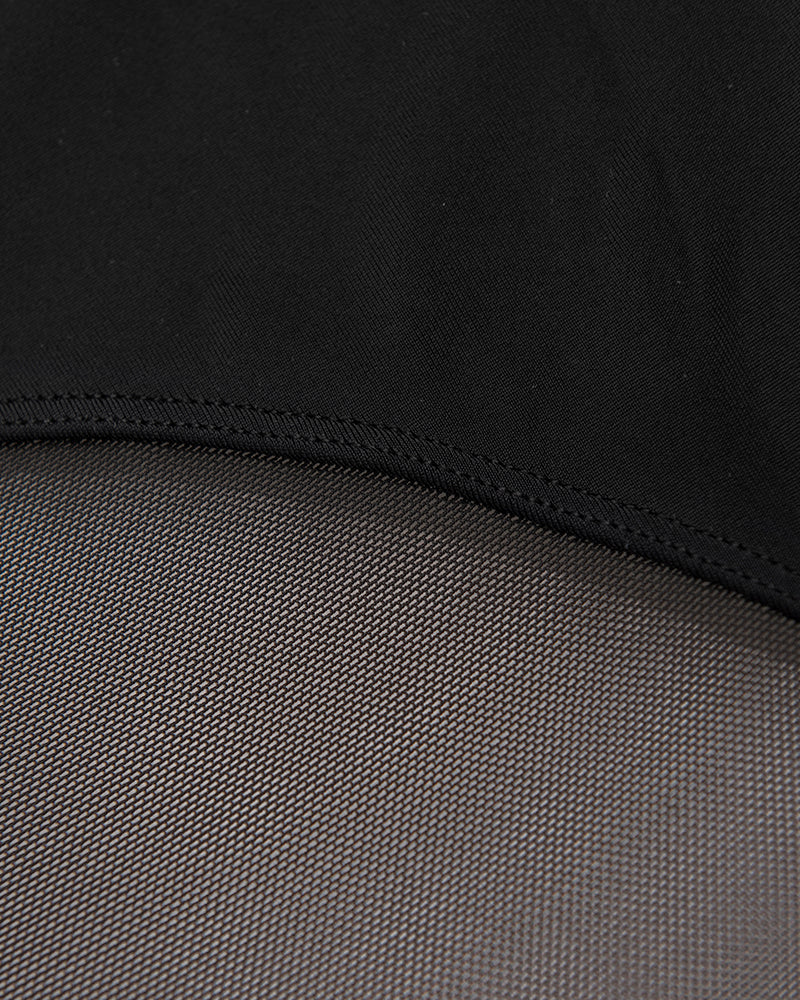 Mesh Deep V-Hals Halter Badpak