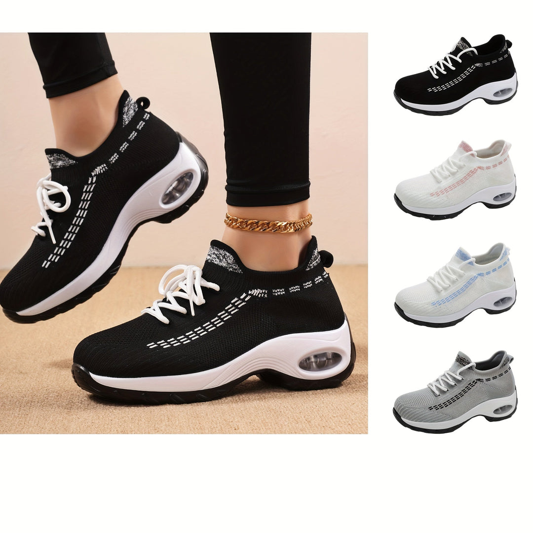 Noir Lift Gebreide Sneakers