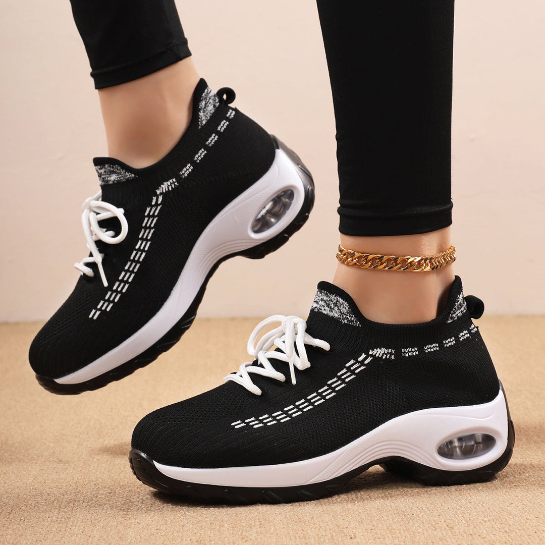 Noir Lift Gebreide Sneakers