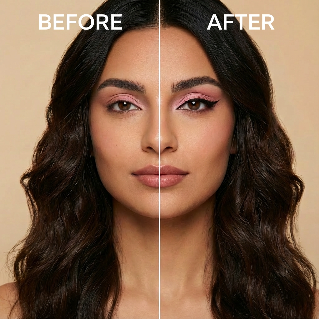 Draaibare eyeliner met dubbele vleugelvorm 