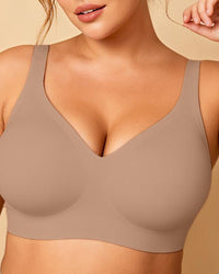 Naadloze Draadloze V-hals Jelly BH Tanktop