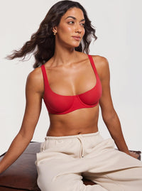 Dames ongevoerde balconettebeha met beugel, ondersteunend, grote maten, gladde ronde hals