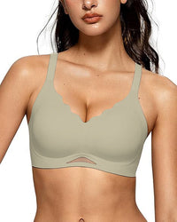 Naadloze bh van transparant mesh voor dames