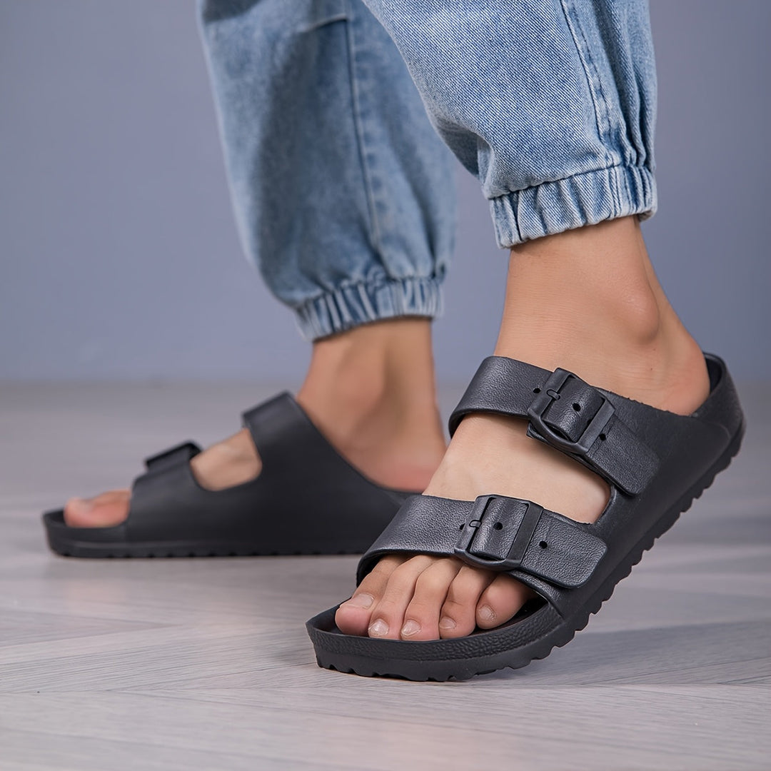 Mono Buckle Comfort Sandalen