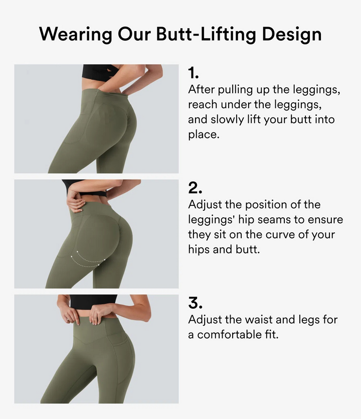 High-Waisted Buikcorrigerende Shaping Yoga Legging met Zakken en Uitlopende Pijpen