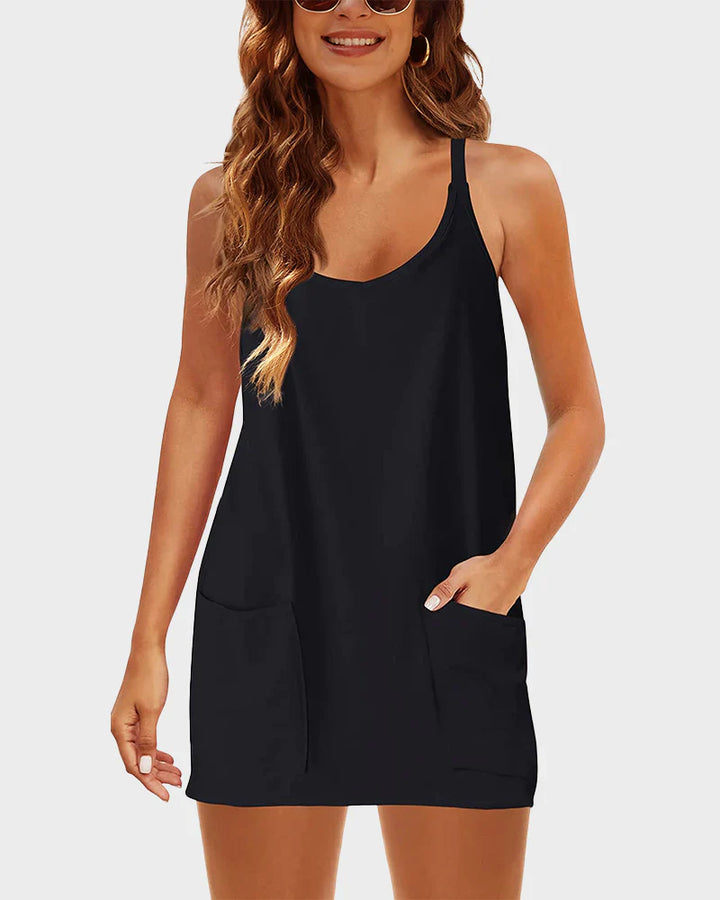 Mouwloze mini-jurk voor dames