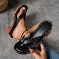 Luma Thong Sandalen met blokhak
