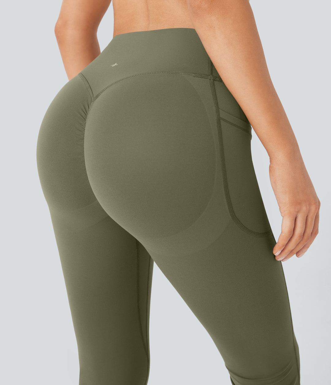 High-Waisted Buikcorrigerende Shaping Yoga Legging met Zakken en Uitlopende Pijpen