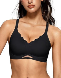 Naadloze bh van transparant mesh voor dames
