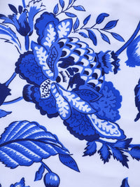 Tweedelig Badpak met Bloemenprint, Gerimpeld Gaas en Sarong
