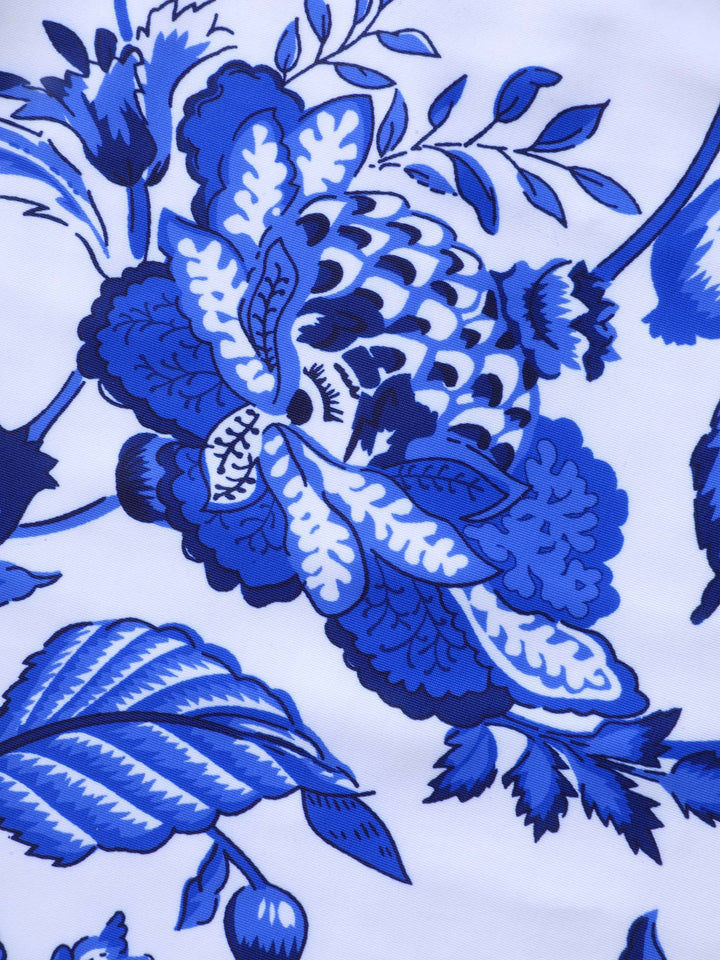 Tweedelig Badpak met Bloemenprint, Gerimpeld Gaas en Sarong