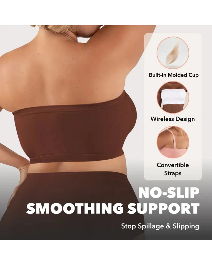 Draadloze Strapless Bandeau BH Antislip Verstelbare Bandjes Grote Maten