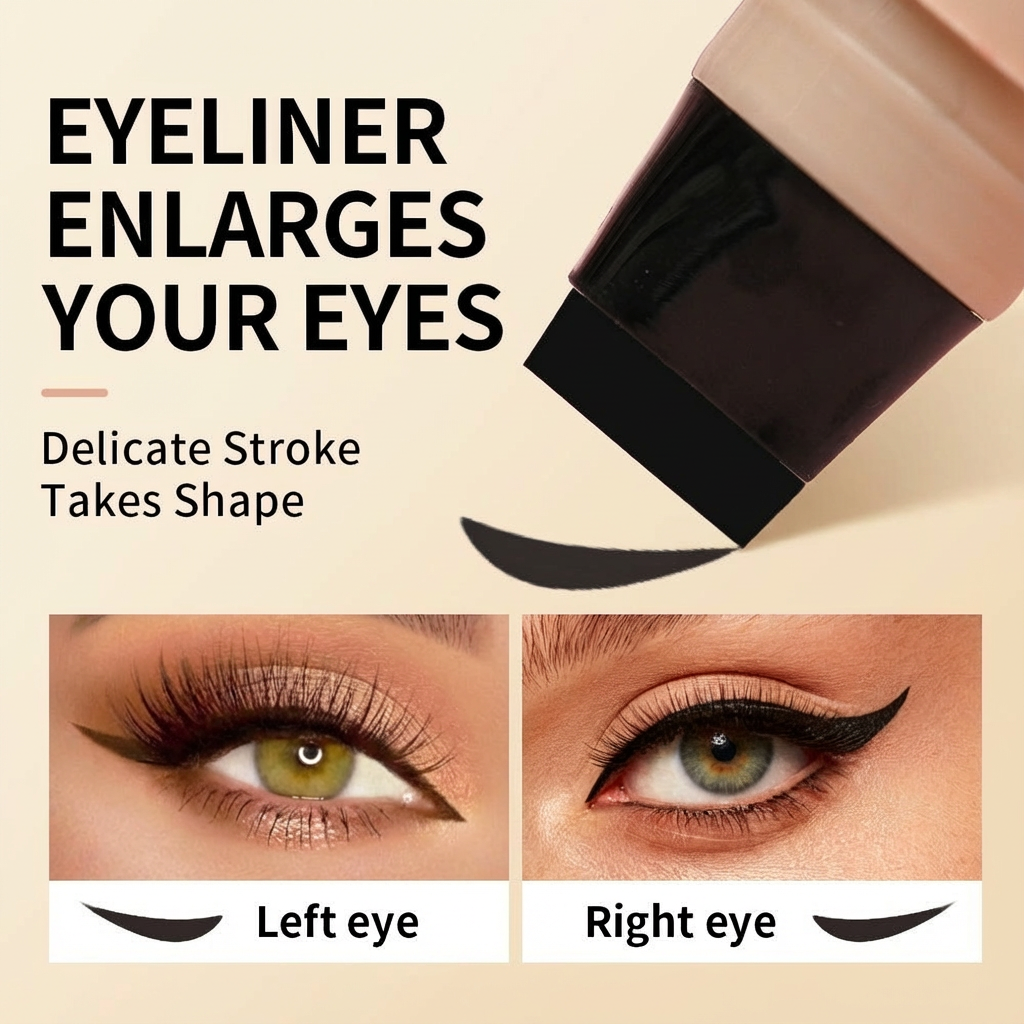 Draaibare eyeliner met dubbele vleugelvorm 