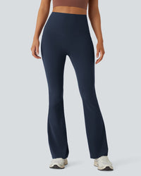 High-Waisted Buikcorrigerende Shaping Yoga Legging met Zakken en Uitlopende Pijpen