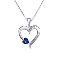 "Met heel mijn hart" - Sterling Zilveren Heilig Hart Ketting - 5 Kleuren