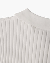 Siena Ribgebreid Poloshirt met V-hals