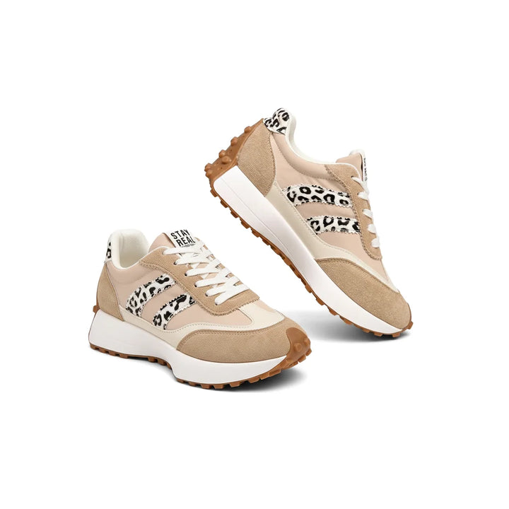 CloudLane Streep Casual | Luipaard Beige