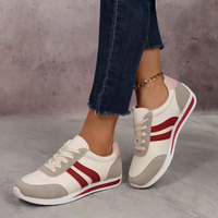 CoastLane Casual Red Court Sneakers
