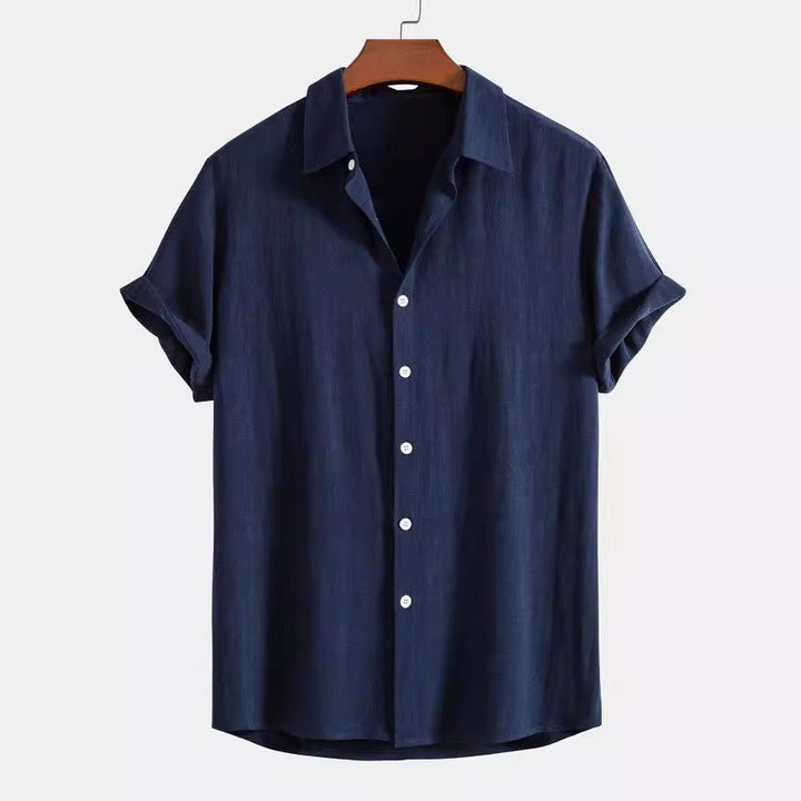 Capri Overhemd met Camp Collar van Katoen met Structuur