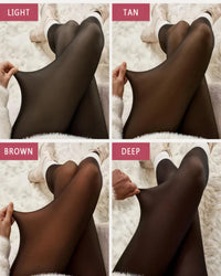 Nieuw model Naadloze Doorschijnende Fleece Gevoerde Panty