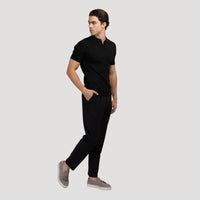 Siena Ribgebreid Poloshirt met V-hals