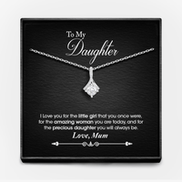 "AAN MIJN DOCHTER, LIEFDE MAMA" WITGOUDEN KETTING